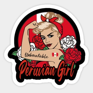 Peruvian Girl Sticker